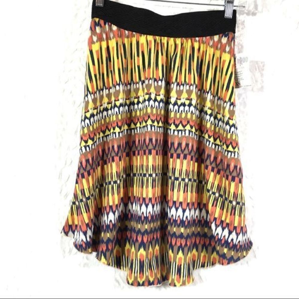 LuLaRoe Jill autumn fall tribal design print twirl skirt skater XS NEW NWT small